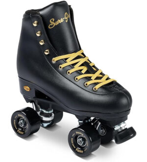 Sure-Grip Fame Black & Gold Indoor Roller Skates